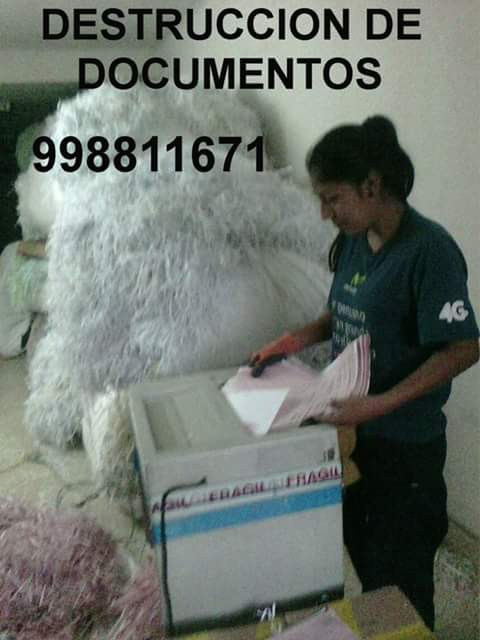 Destrucción de documentos machaca