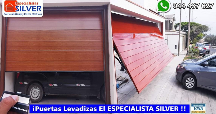 Puertas levadizas seccionales cercos electricos especialistas silver logo